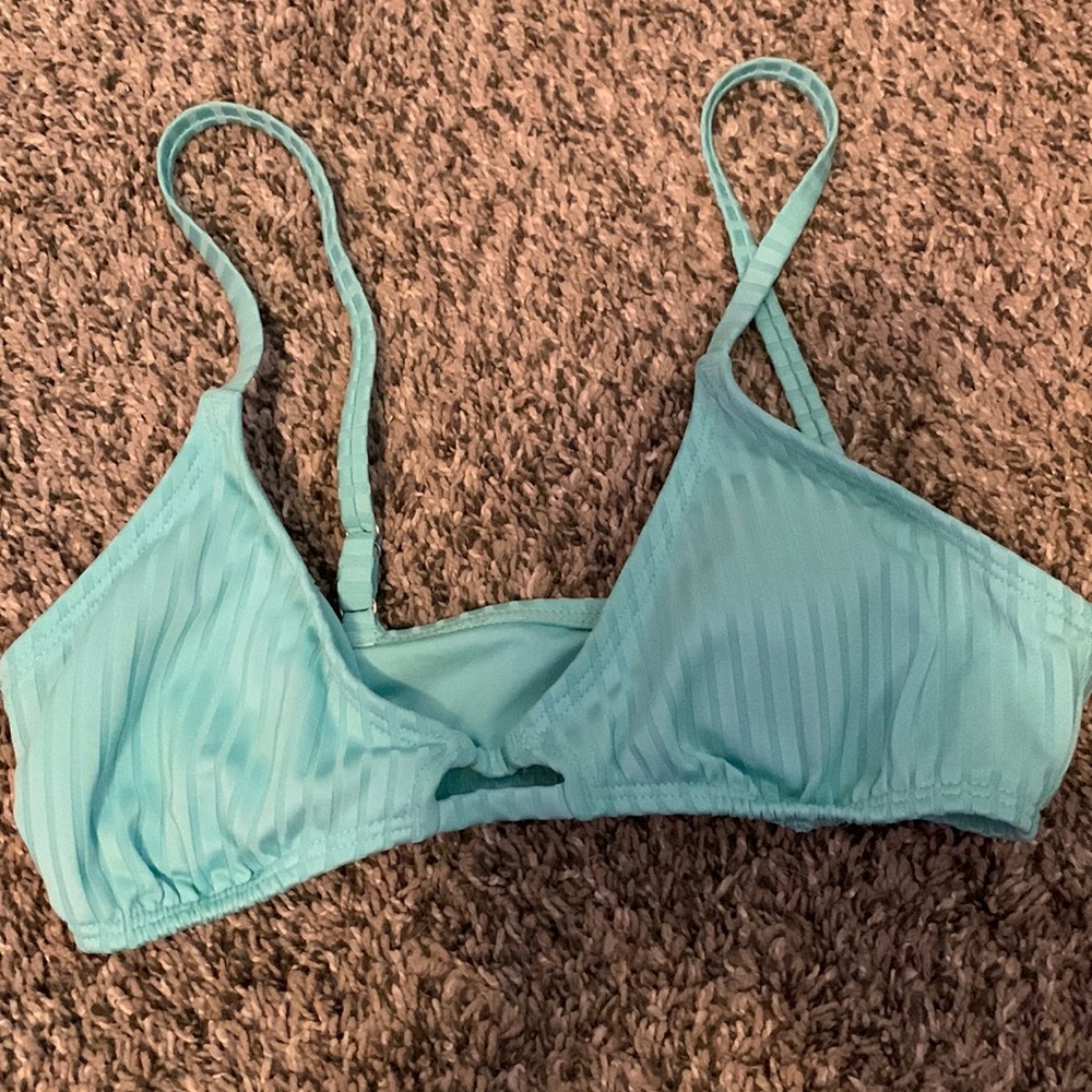 Coral blue swim top